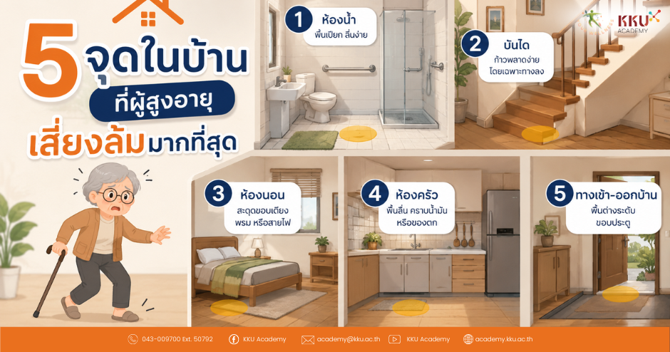 5 จุดในบ้านที่ผู้สูงอายุเสี่ยงล้มมากที่สุด